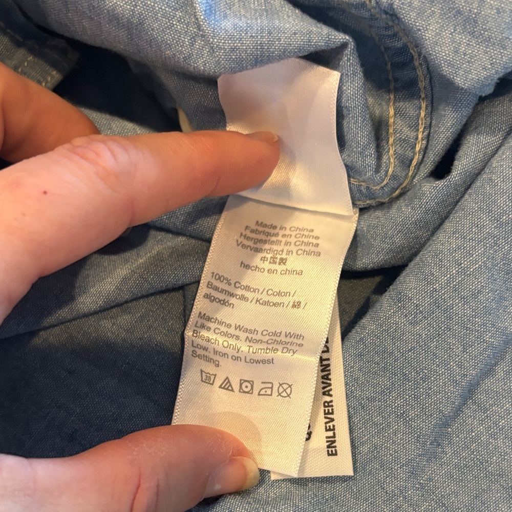 J. Crew Light Blue Denim Top - Picture 7 of 7